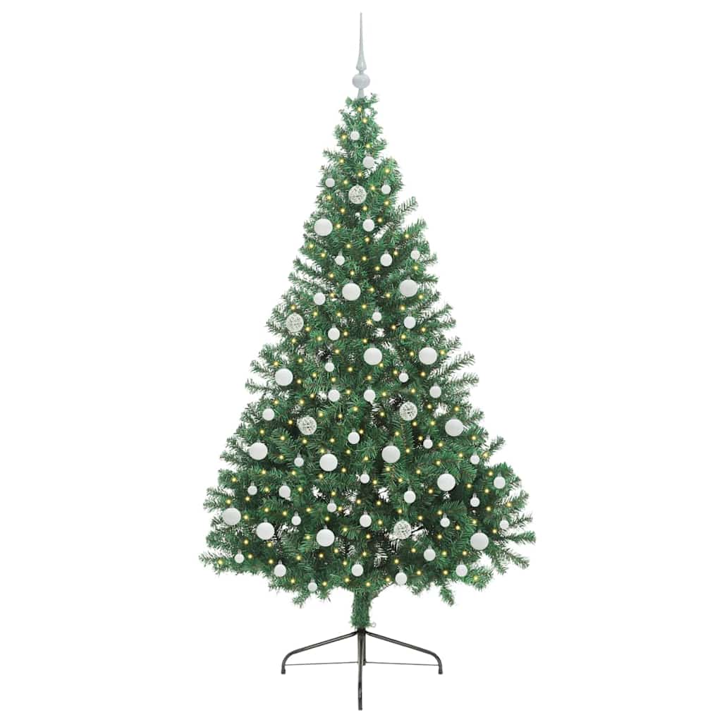 Albero di Natale artificiale con luci integrate Verde 210 cm | homemem39