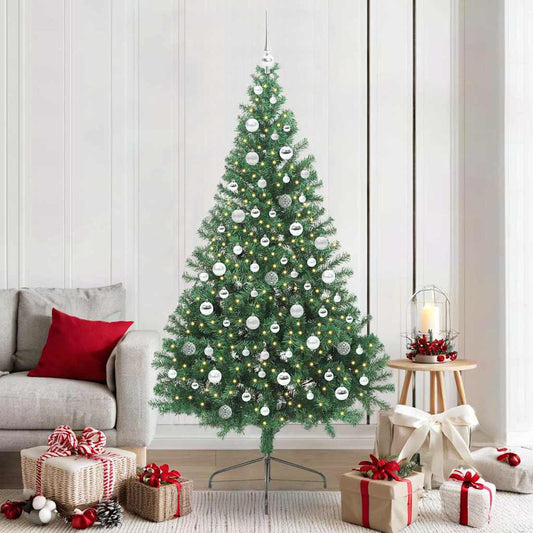 Albero di Natale artificiale con luci integrate Verde 210 cm | homemem39