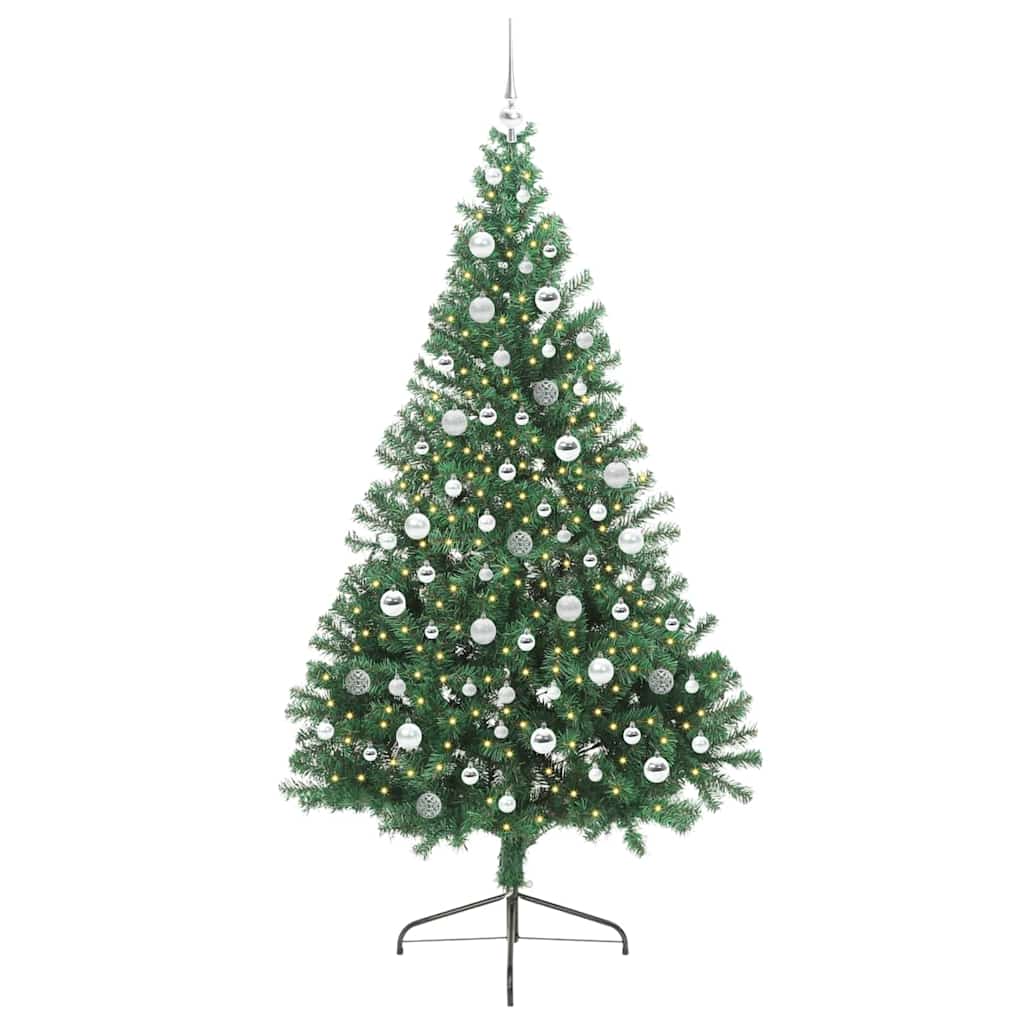 Albero di Natale artificiale con luci integrate Verde 210 cm | homemem39