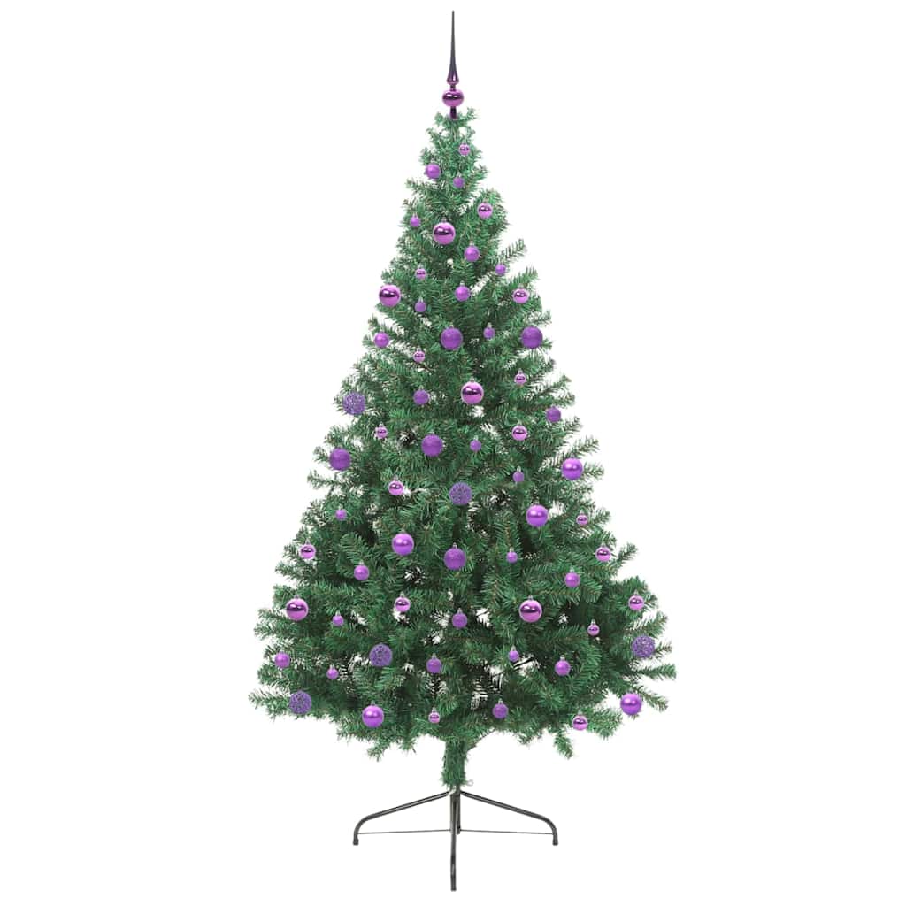 Albero di Natale artificiale con luci integrate Verde 210 cm