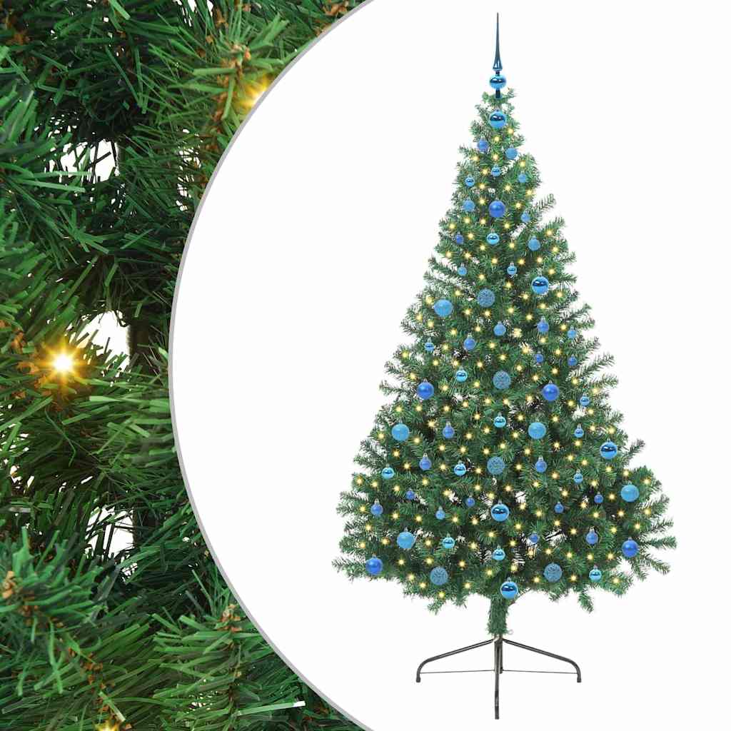 Albero di Natale artificiale con luci integrate Verde 210 cm