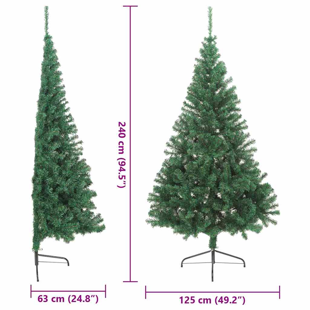 Albero di Natale artificiale con luci integrate Verde 240 cm | homemem39