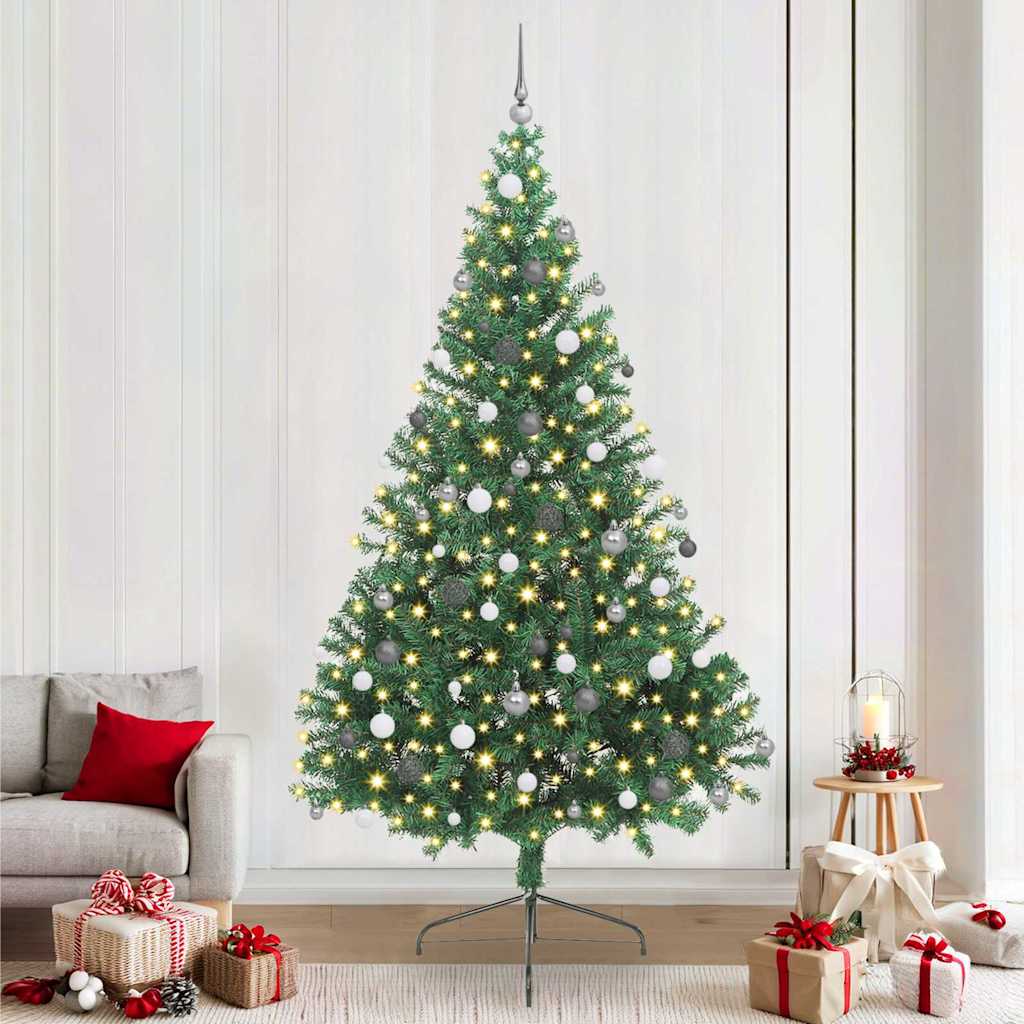 Albero di Natale artificiale con luci integrate Verde 240 cm | homemem39