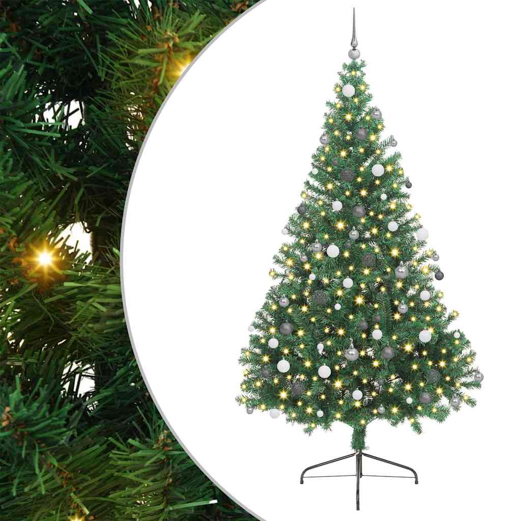 Albero di Natale artificiale con luci integrate Verde 240 cm | homemem39