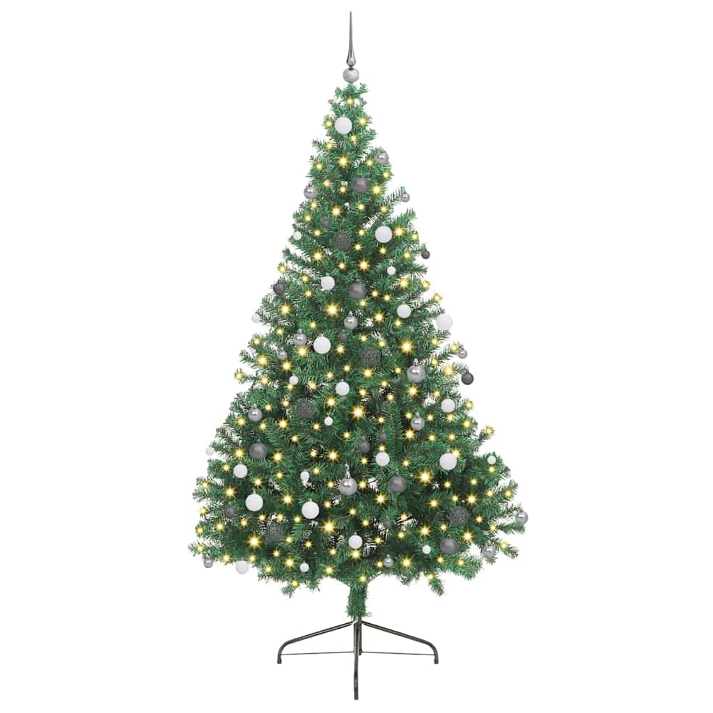 Albero di Natale artificiale con luci integrate Verde 240 cm | homemem39