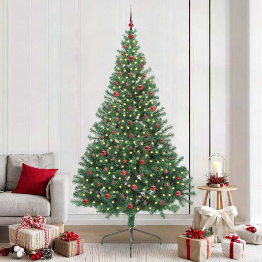 Albero di Natale artificiale con luci integrate Verde 240 cm | homemem39
