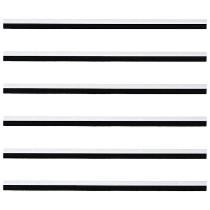 Spazzole per porte a vite 6 pcs Bianco 100 cm Lega di alluminio | homemem39