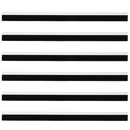 Spazzole per porte a vite 6 pcs Bianco 100 cm Lega di alluminio | homemem39