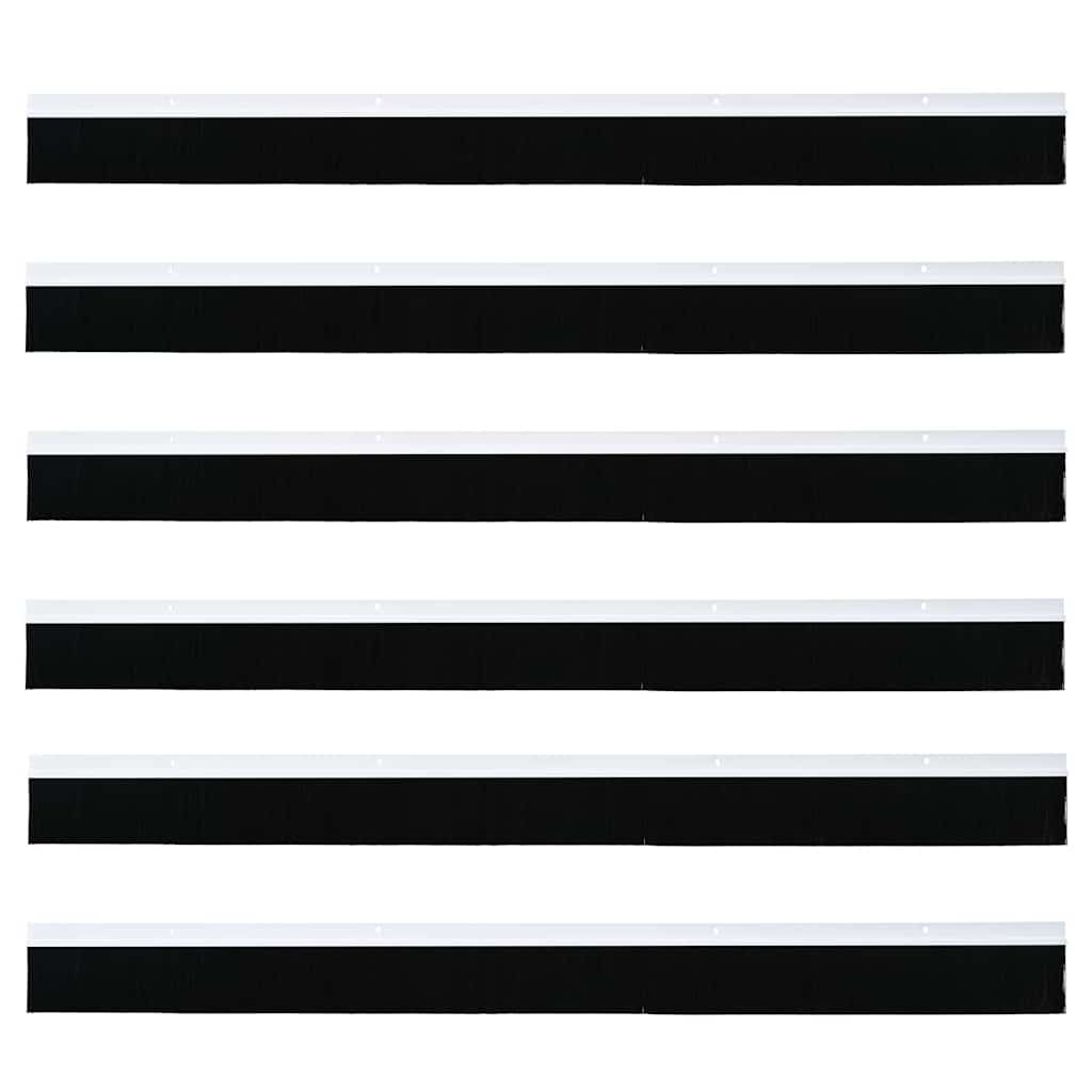 Spazzole per porte a vite 6 pcs Bianco 100 cm Lega di alluminio | homemem39