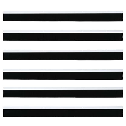 Spazzole per porte a vite 6 pcs Bianco 100 cm Lega di alluminio | homemem39