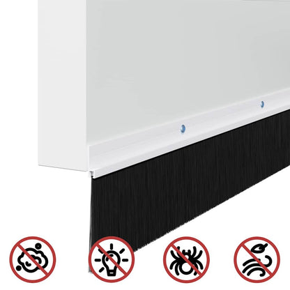Spazzole per porte a vite 6 pcs Bianco 100 cm Lega di alluminio | homemem39