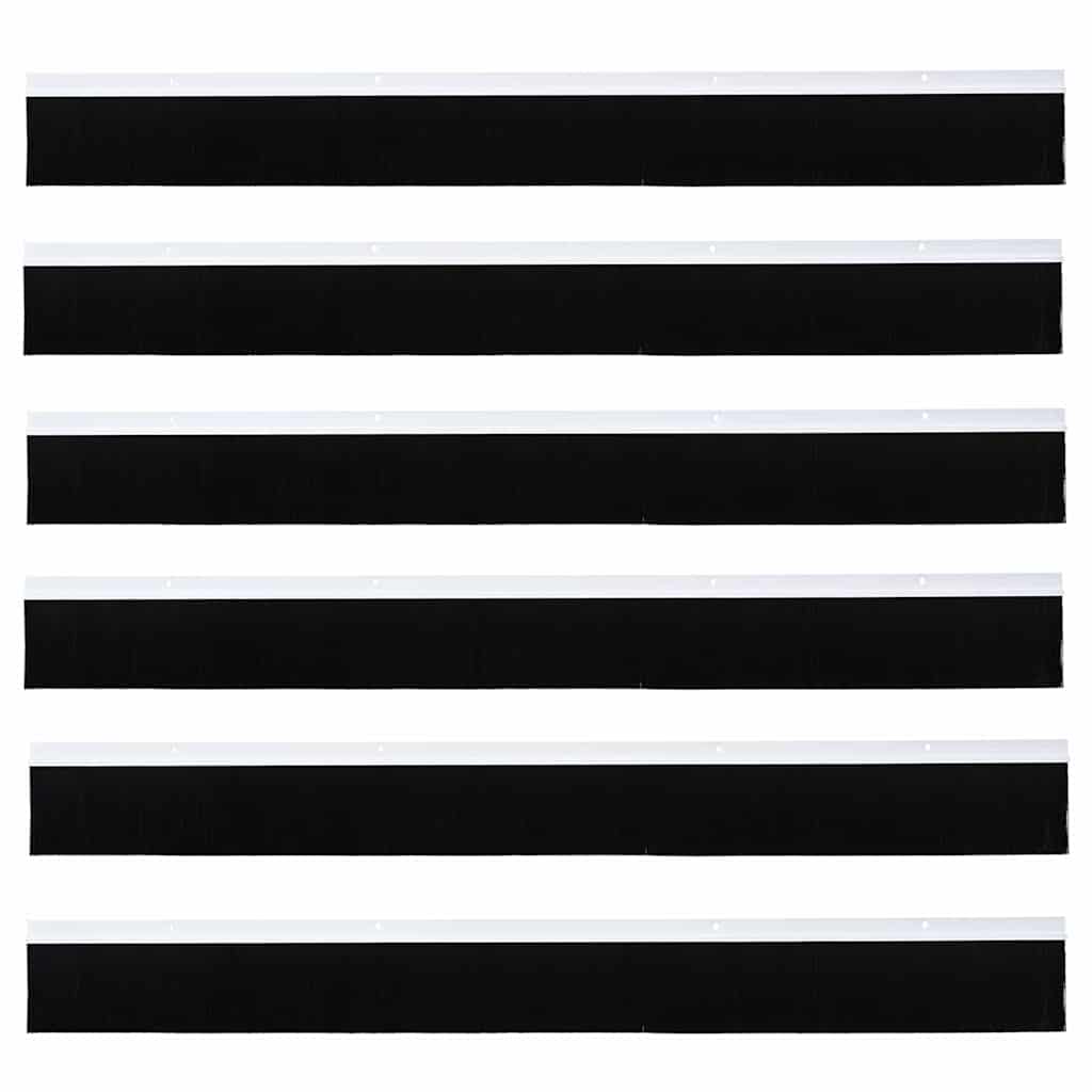 Spazzole per porte a vite 6 pcs Bianco 100 cm Lega di alluminio