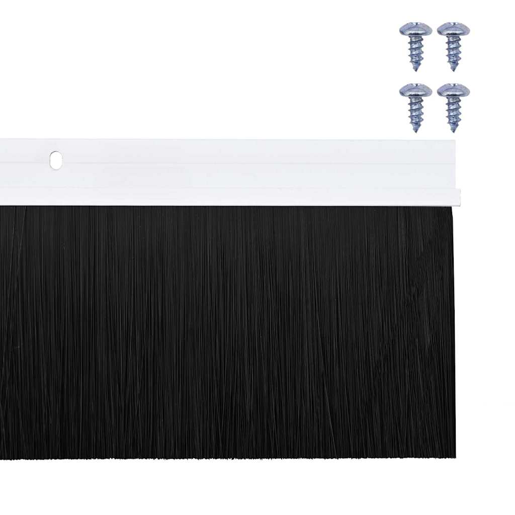 Spazzole per porte a vite 6 pcs Bianco 100 cm Lega di alluminio