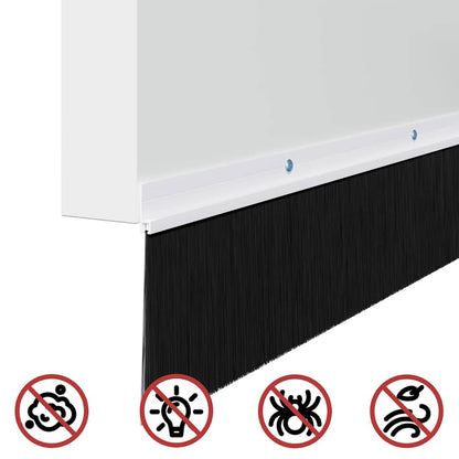 Spazzole per porte a vite 6 pcs Bianco 100 cm Lega di alluminio | homemem39