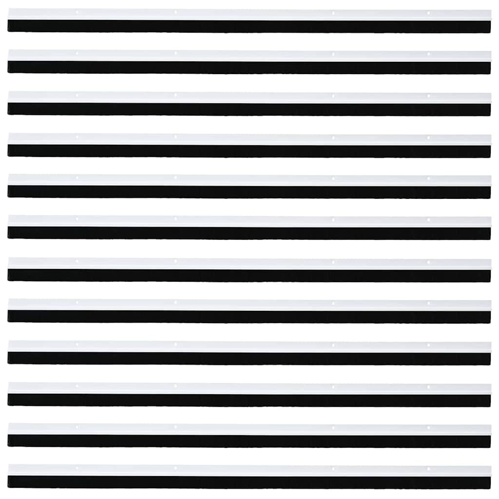 Spazzole per porte a vite 12 pcs Bianco 100 cm | homemem39