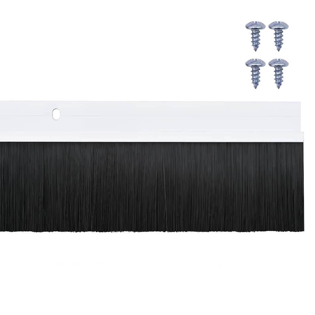 Spazzole per porte a vite 12 pcs Bianco 100 cm