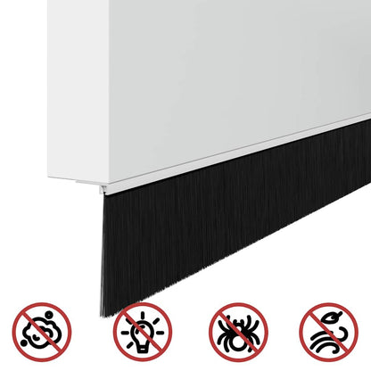Spazzole per porte a vite 2 pcs Bianco 100 cm Lega di alluminio