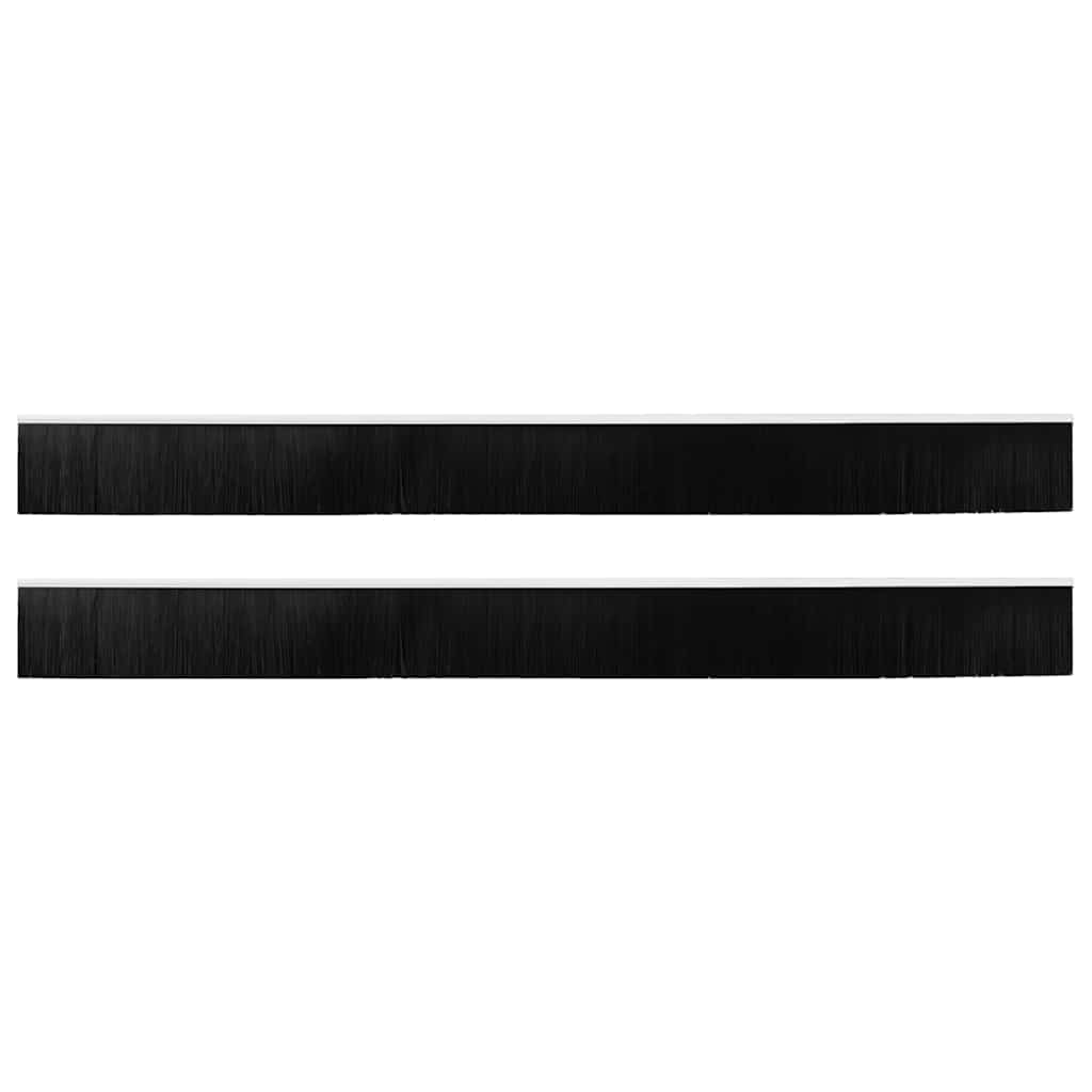 Spazzole per porte a vite 2 pcs Bianco 100 cm Lega di alluminio