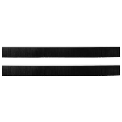 Spazzole per porte a vite 2 pcs Bianco 100 cm Lega di alluminio