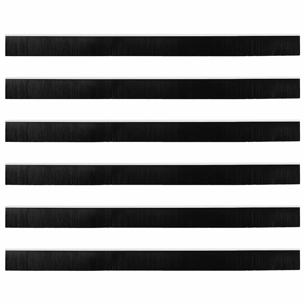 Spazzole per porte a vite 6 pcs Bianco 100 cm Lega di alluminio | homemem39