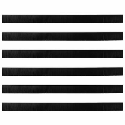 Spazzole per porte a vite 6 pcs Bianco 100 cm Lega di alluminio
