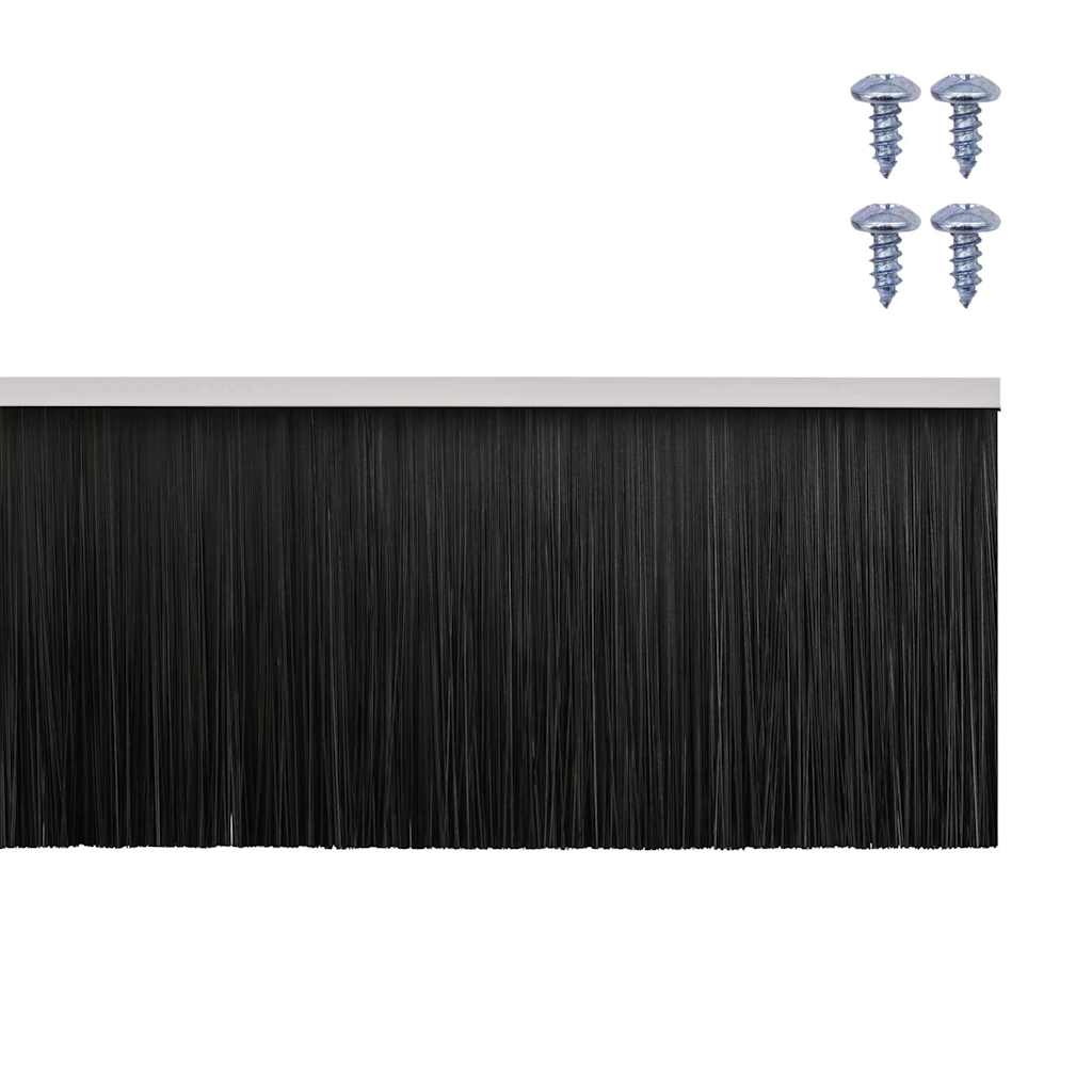 Spazzole per porte a vite 6 pcs Bianco 100 cm Lega di alluminio