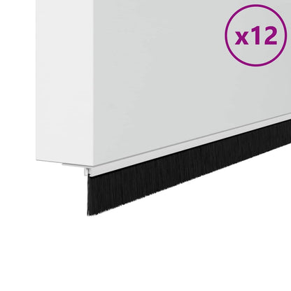 Spazzole per porte a vite 12 pcs Bianco 100 cm