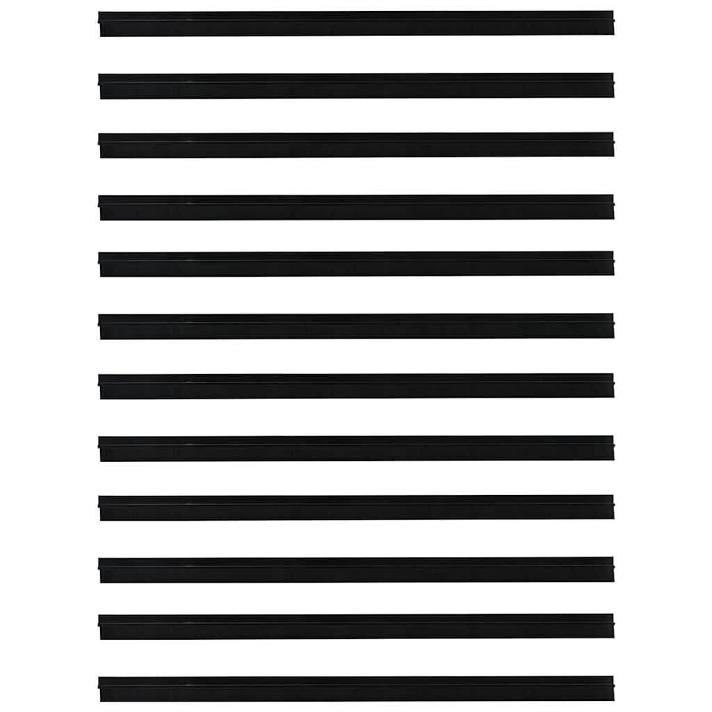 Spazzole per porte autoadesive 12 pcs Nero 100 cm