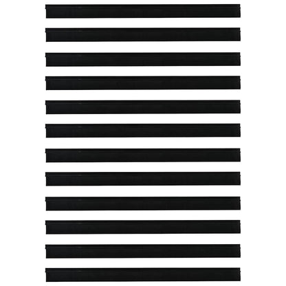 Spazzole per porte autoadesive 12 pcs Nero 100 cm