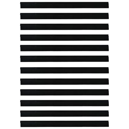 Spazzole per porte autoadesive 12 pcs Nero 100 cm