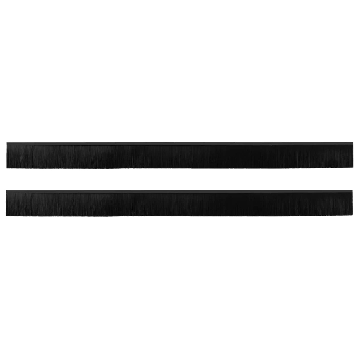 Spazzole per porte autoadesive 2 pcs Nero 100 cm