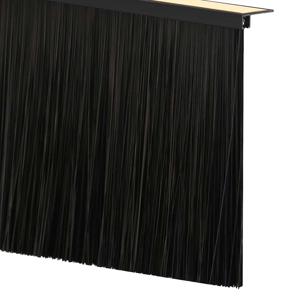 Spazzole per porte autoadesive 2 pcs Nero 100 cm