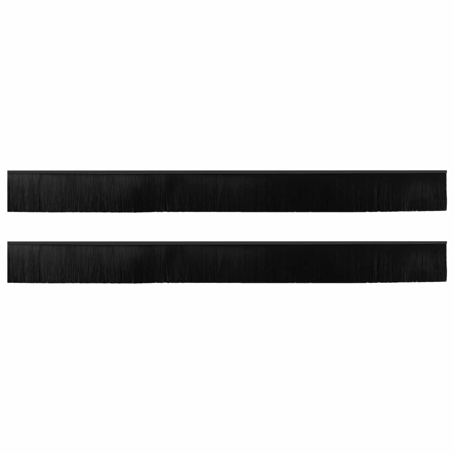 Spazzole per porte autoadesive 2 pcs Nero 100 cm