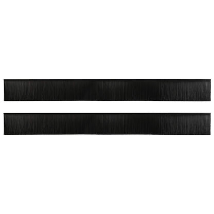 Spazzole per porte autoadesive 2 pcs Nero 100 cm | homemem39