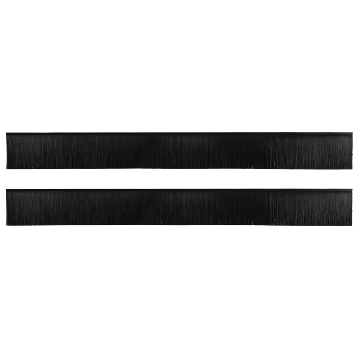 Spazzole per porte autoadesive 2 pcs Nero 100 cm