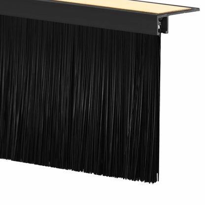 Spazzole per porte autoadesive 6 pcs Nero 100 cm | homemem39