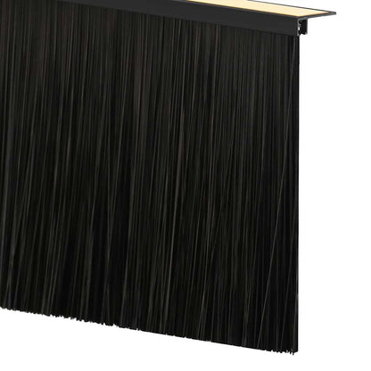 Spazzole per porte autoadesive 12 pcs Nero 100 cm