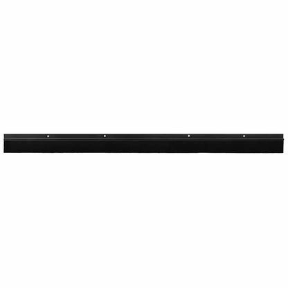 Spazzole per porte a vite 2 pcs Nero 100 cm Lega di alluminio