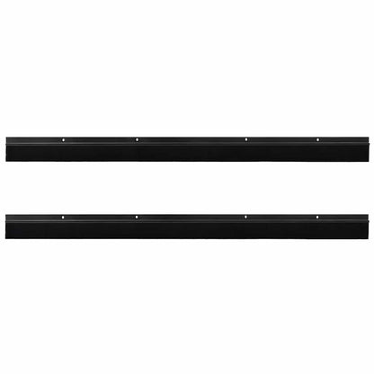 Spazzole per porte a vite 2 pcs Nero 100 cm Lega di alluminio | homemem39