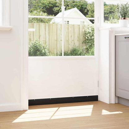 Spazzole per porte a vite 6 pcs Nero 100 cm Lega di alluminio