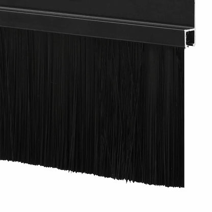 Spazzole per porte a vite 6 pcs Nero 100 cm Lega di alluminio | homemem39