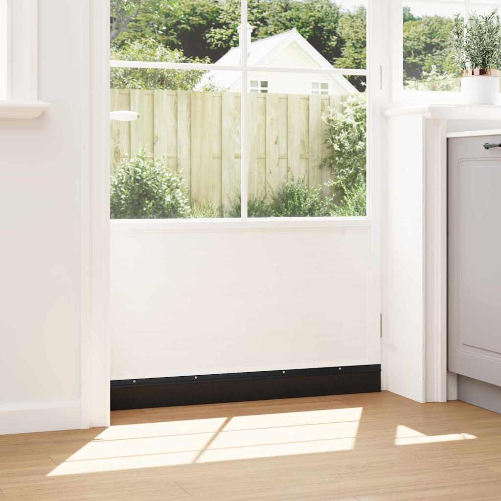 Spazzole per porte a vite 6 pcs Nero 100 cm Lega di alluminio | homemem39