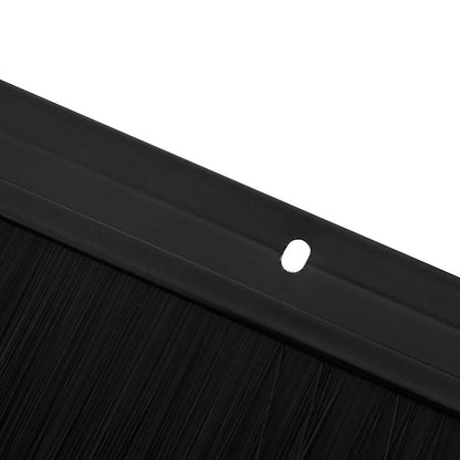 Spazzole per porte a vite 12 pcs Nero 100 cm Lega di alluminio | homemem39