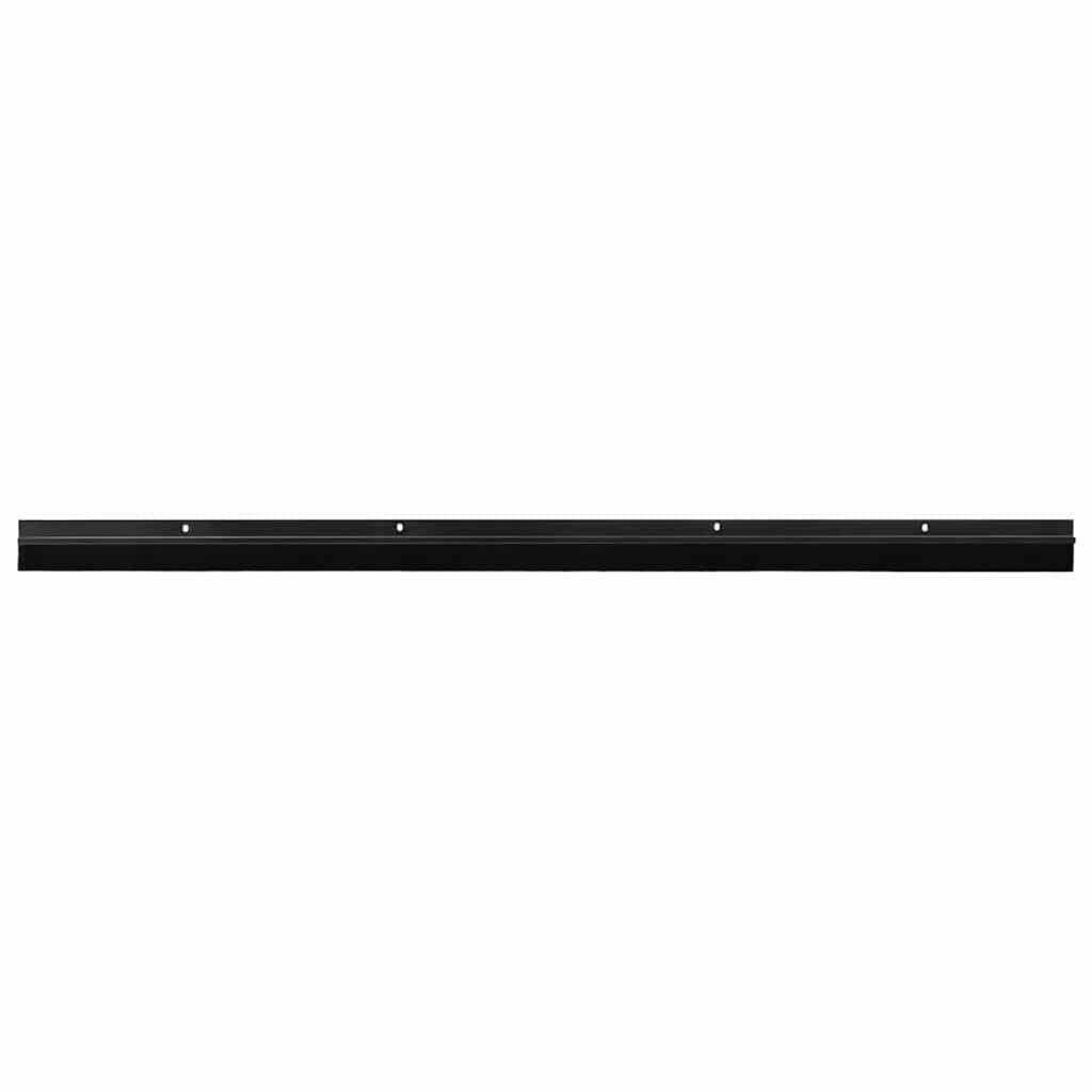 Spazzole per porte a vite 12 pcs Nero 100 cm Lega di alluminio | homemem39