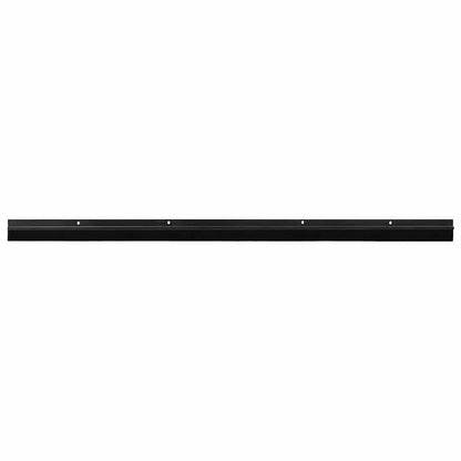 Spazzole per porte a vite 12 pcs Nero 100 cm Lega di alluminio