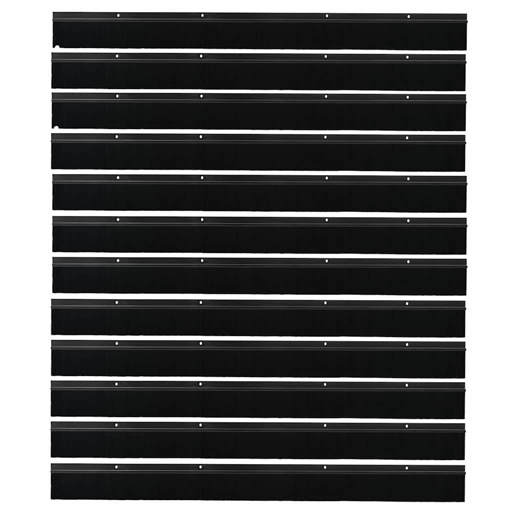 Spazzole per porte a vite 12 pcs Nero 100 cm Lega di alluminio | homemem39