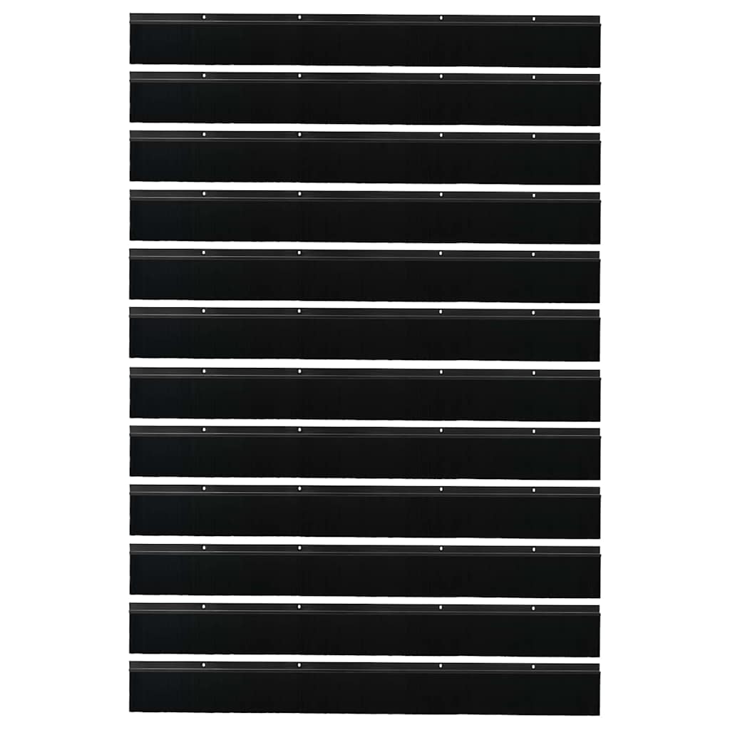 Spazzole per porte a vite 12 pcs Nero 100 cm Lega di alluminio | homemem39
