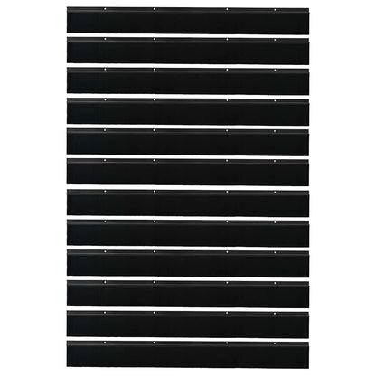 Spazzole per porte a vite 12 pcs Nero 100 cm Lega di alluminio | homemem39