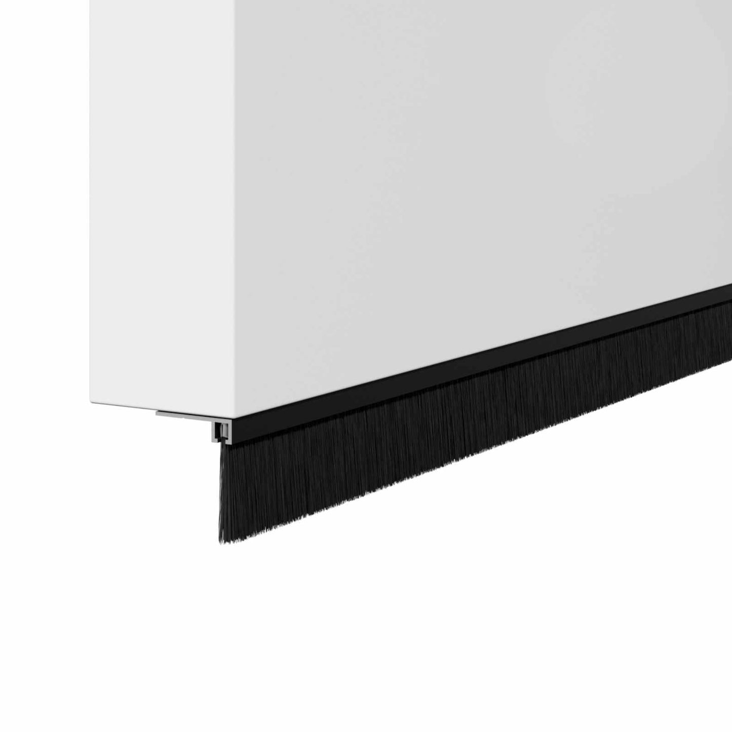 Spazzole per porte a vite 2 pcs Nero 100 cm Lega di alluminio | homemem39