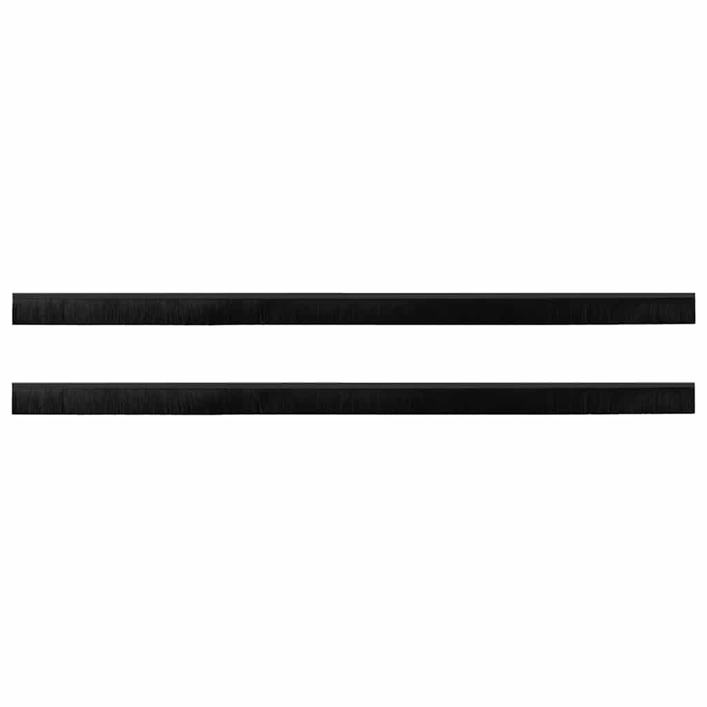 Spazzole per porte a vite 2 pcs Nero 100 cm Lega di alluminio | homemem39
